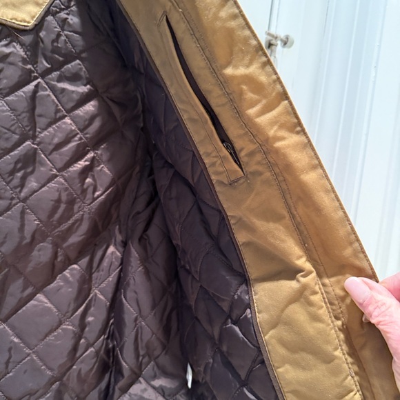 L.L. Bean Golden Brown Waxed Down  Quilted Vest - Picture 7 of 11
